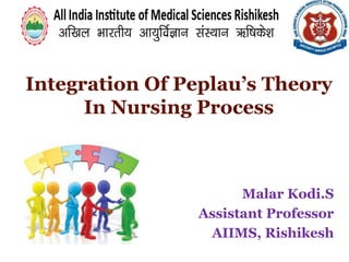 Integration Of Peplau’s Theory
In Nursing Process
Malar Kodi.S
Assistant Professor
AIIMS, Rishikesh
 