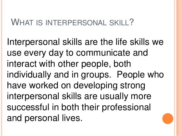What are personal skills?