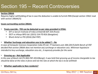 Interplay of NRI tax and section 195 | PDF