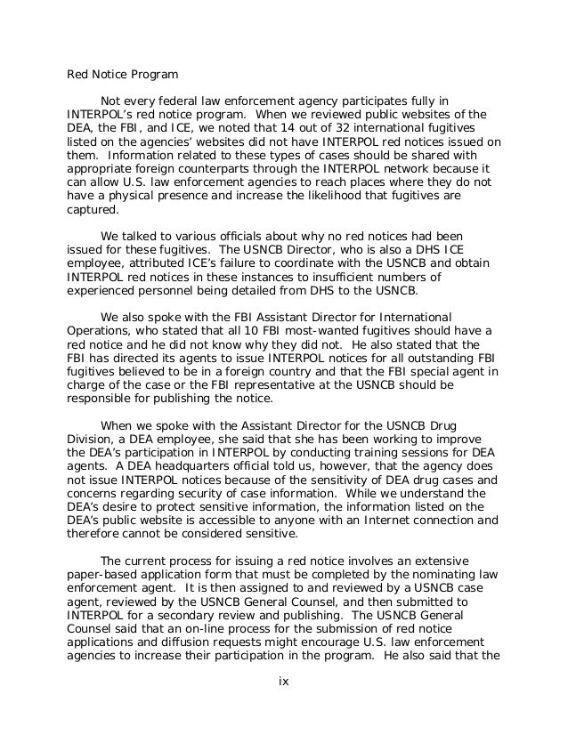 Interpol related cases 2013/36/EE