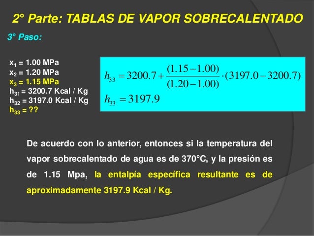 Interpolacion En Tablas De Termodinamica