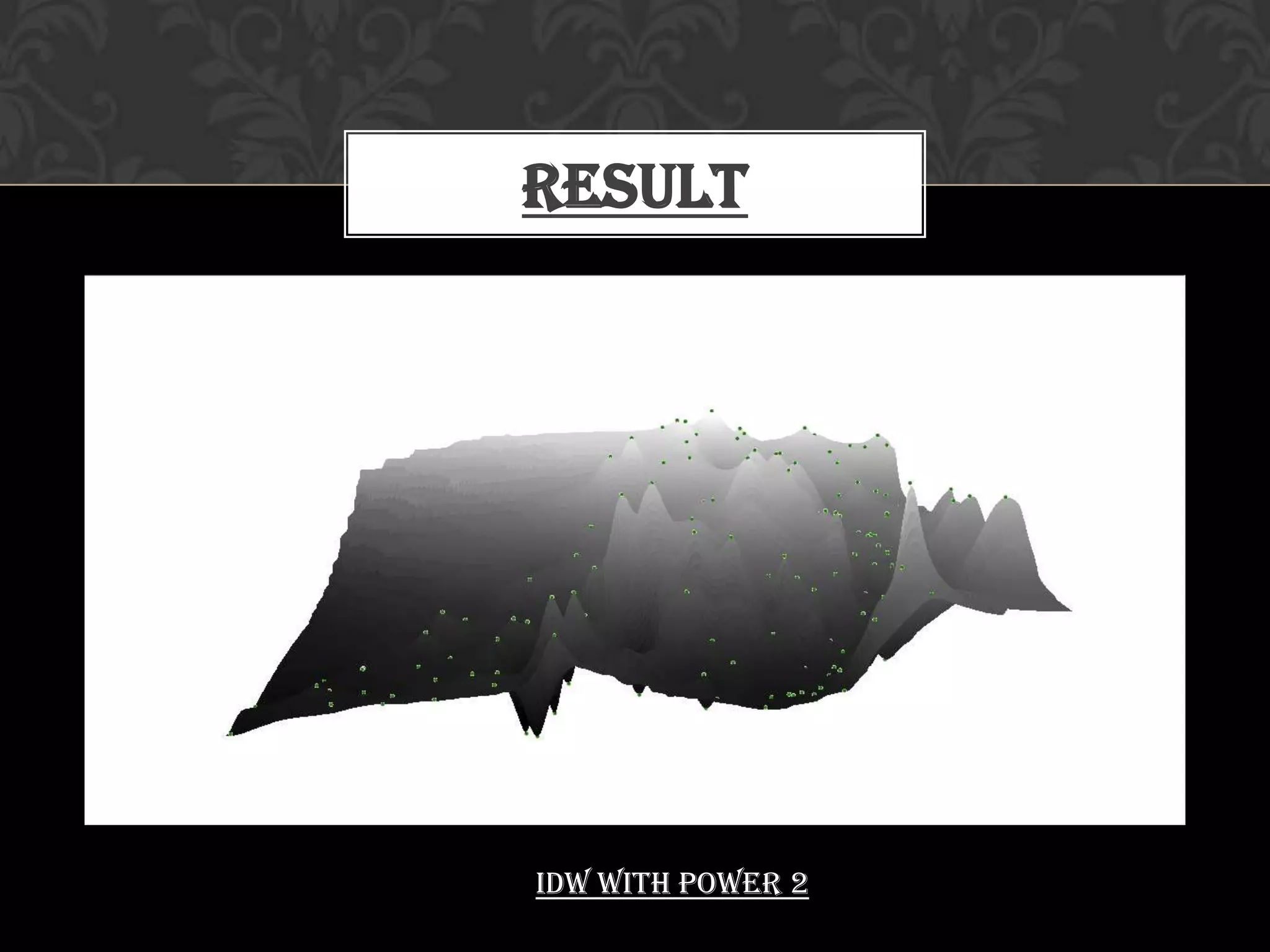 Result
IDW with
8
IDW with power 2
 