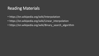 Interpolation search | PPTX