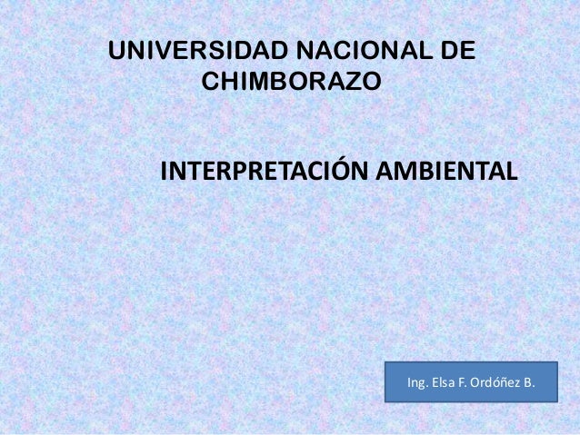 Interpretación ambiental conceptos y objetivos