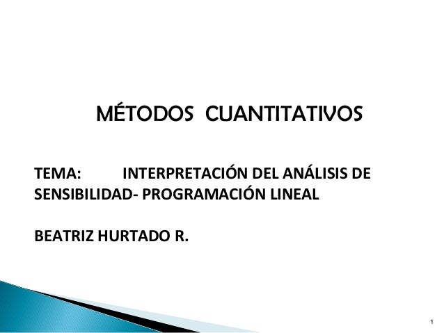 Analisis De Sensibilidad Ejemplos Y Comparativa Eae