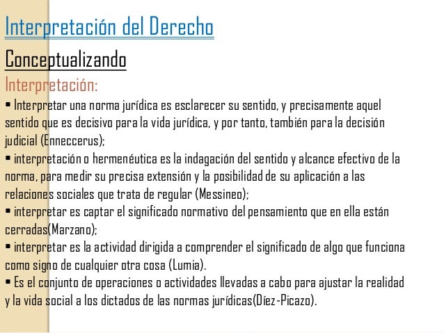 Metodos De Interpretacion De La Ley Ejemplos Ley Compartir