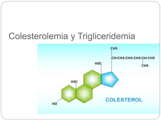 Colesterolemia y Trigliceridemia
 