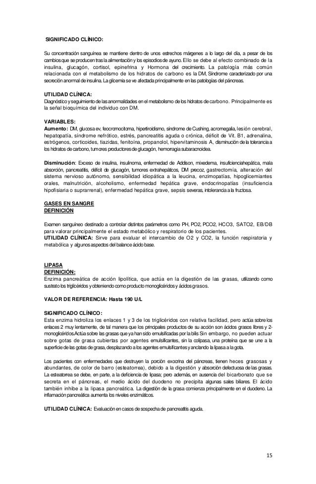 Interpretacion de examenes de laboratorio Interpretacion de examenes de laboratorio