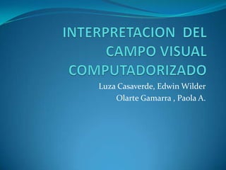 Luza Casaverde, Edwin Wilder
Olarte Gamarra , Paola A.

 