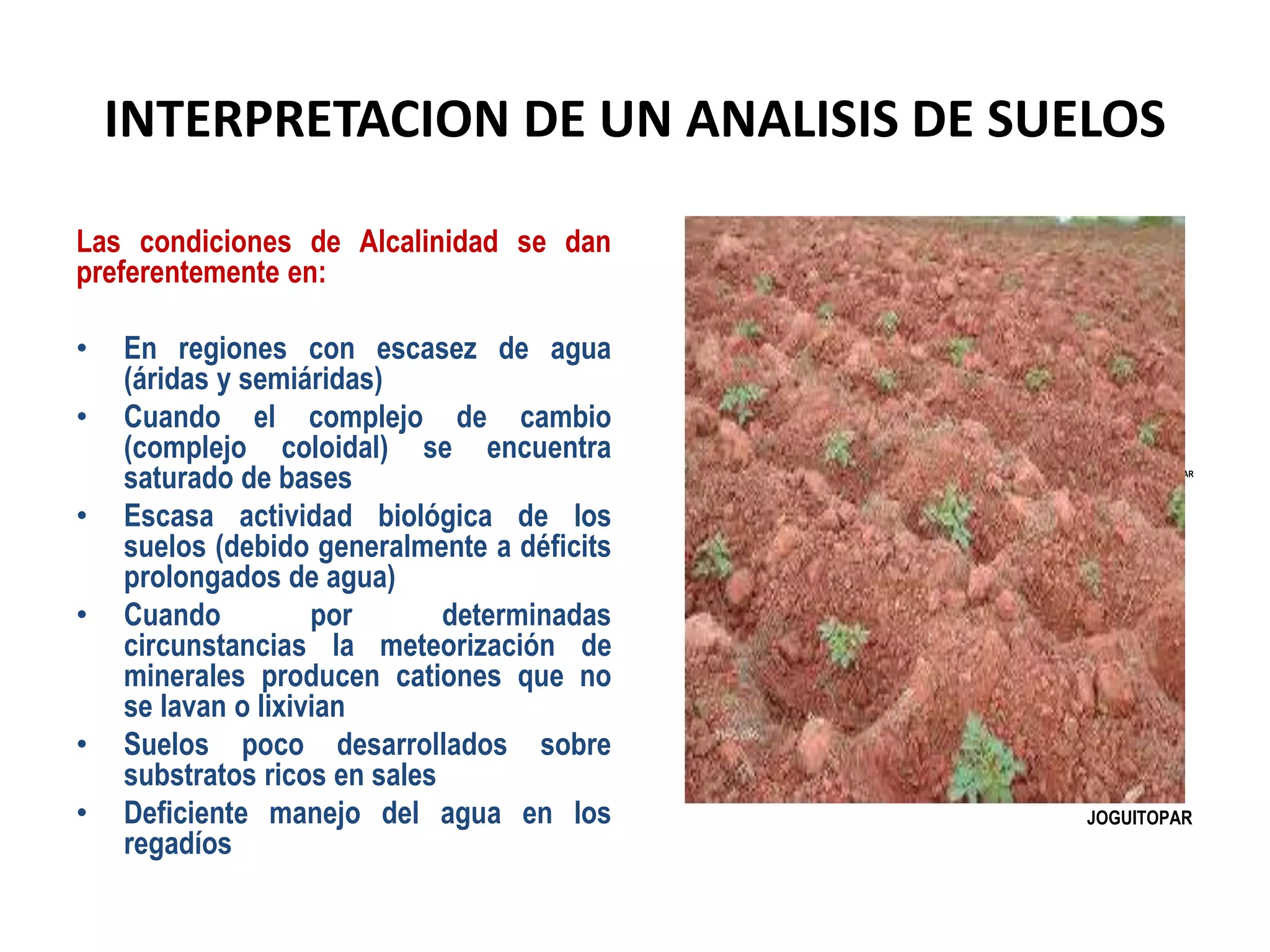 Interpretacion de un analisis de suelos | PPTX
