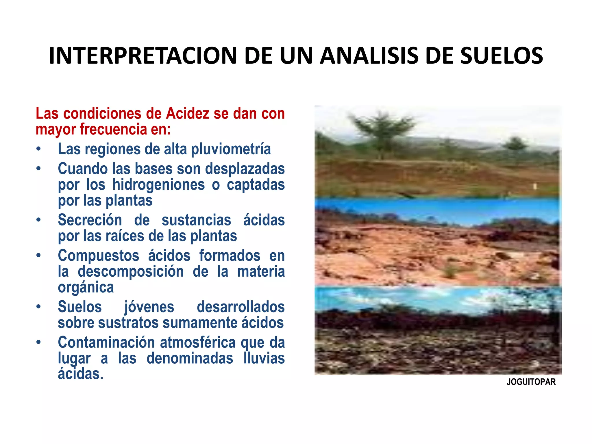 Interpretacion de un analisis de suelos | PPTX