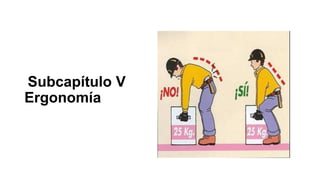 Subcapítulo V
Ergonomía
 