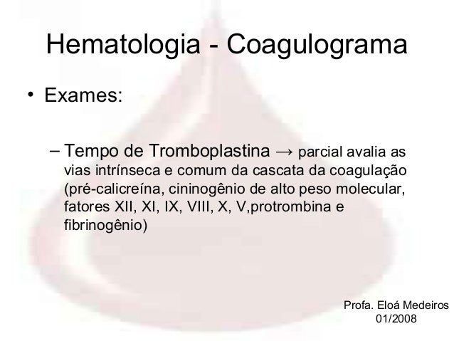 Exame de coagulograma