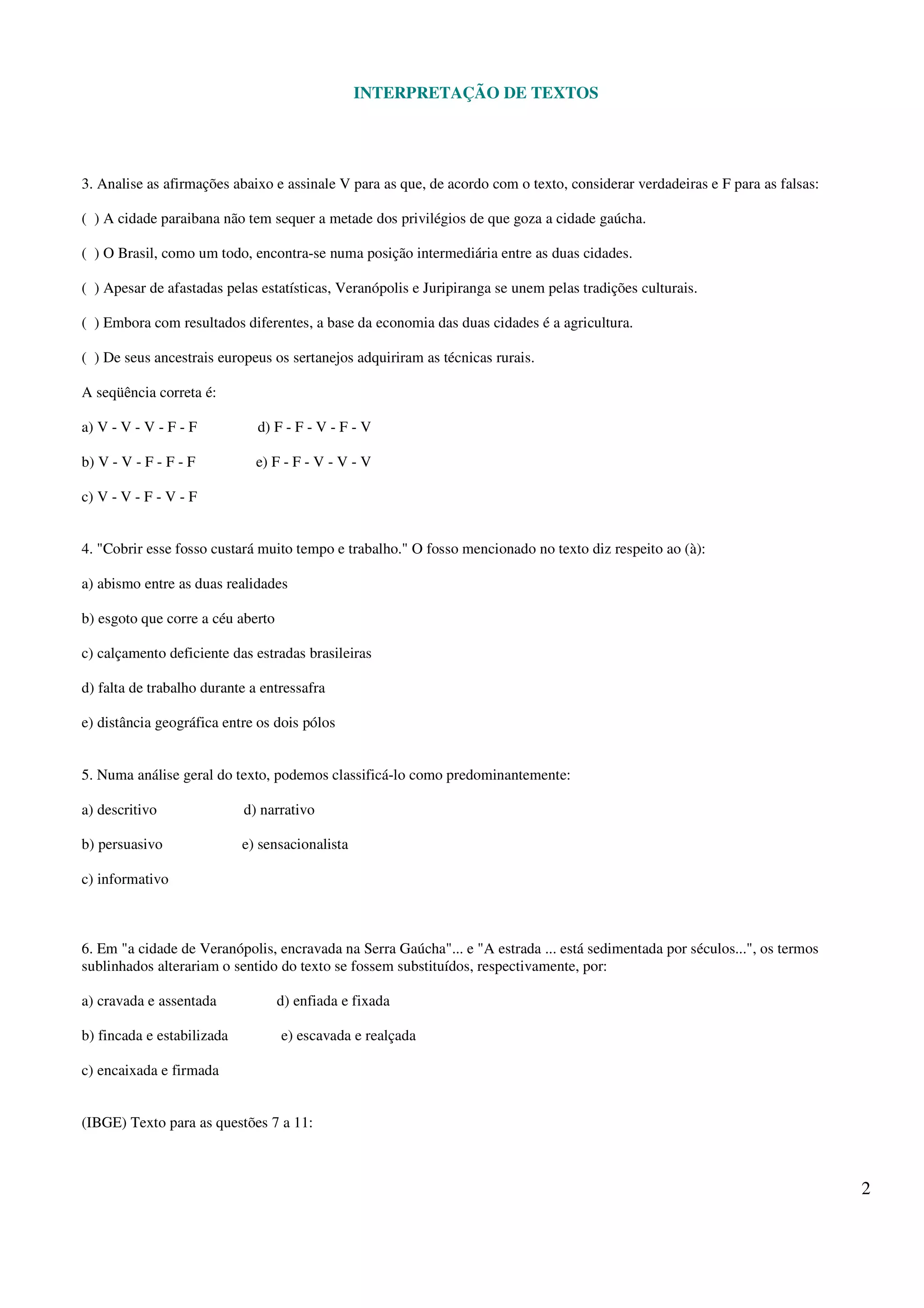 Interpretação de Textos - 230 Questões - Com Gabarito.pdf