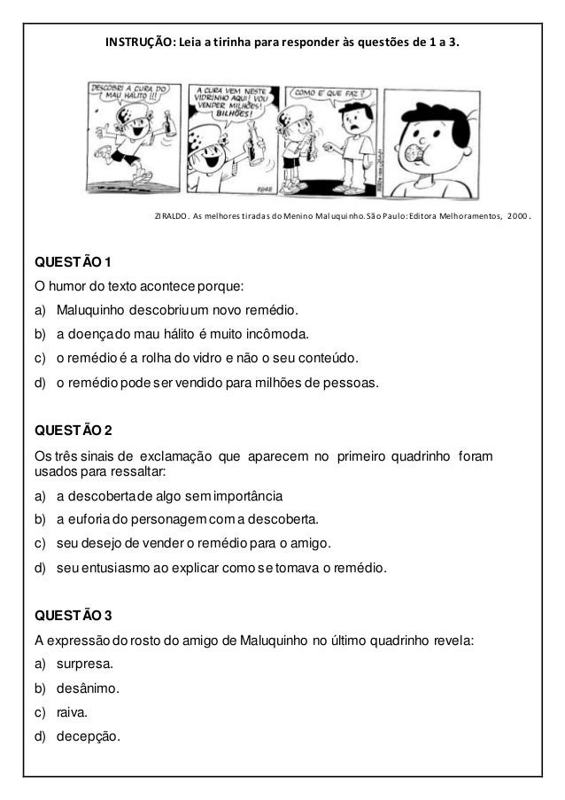 Scarica Gratis Images Interpretacao De Tirinhas Menino Maluquinho le plus cool par