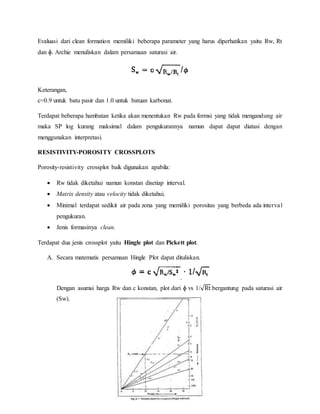 Clean Formation Interpretasi clean formation | DOCX