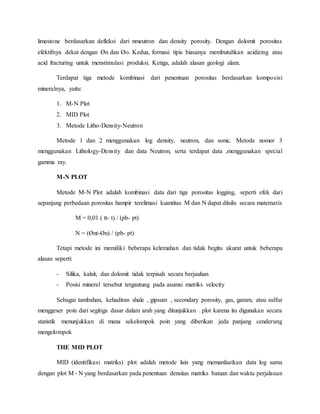 Clean Formation Interpretasi clean formation | DOCX
