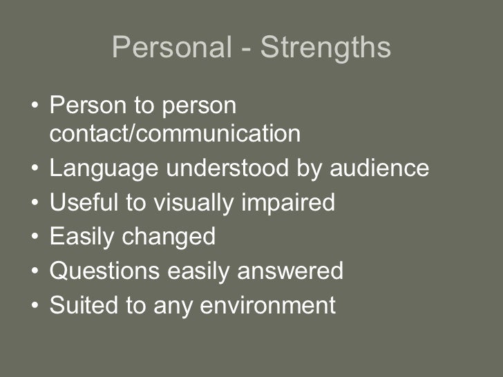 interpretation principles and techniques strengths as a person