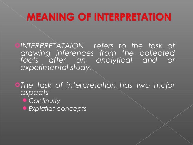 Interpretive analysis essay