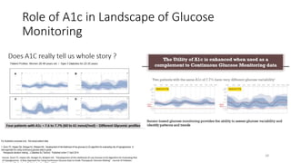 Role of A1c in Landscape of Glucose
Monitoring
Source: Dunn TC, Hayter GA, Doniger KJ, Wolpert HA. “Development of the Likelihood of Low Glucose (LLG) Algorithm for Evaluating Risk
of Hypoglycemia: A New Approach for Using Continuous Glucose Data to Guide Therapeutic Decision Making”. Journal of Diabetes
For illustration purposes only. Not actual patient data.
1. Dunn TC, Hayter GA, Doniger KJ, Wolpert HA. Development of the likelihood of low glucose (LLG) algorithm for evaluating risk of hypoglycemia: A
new approach for using continuous glucose data to guide
therapeutic decision making. J Diabetes Sci Technol. Published online 17 April 2014.
28
 