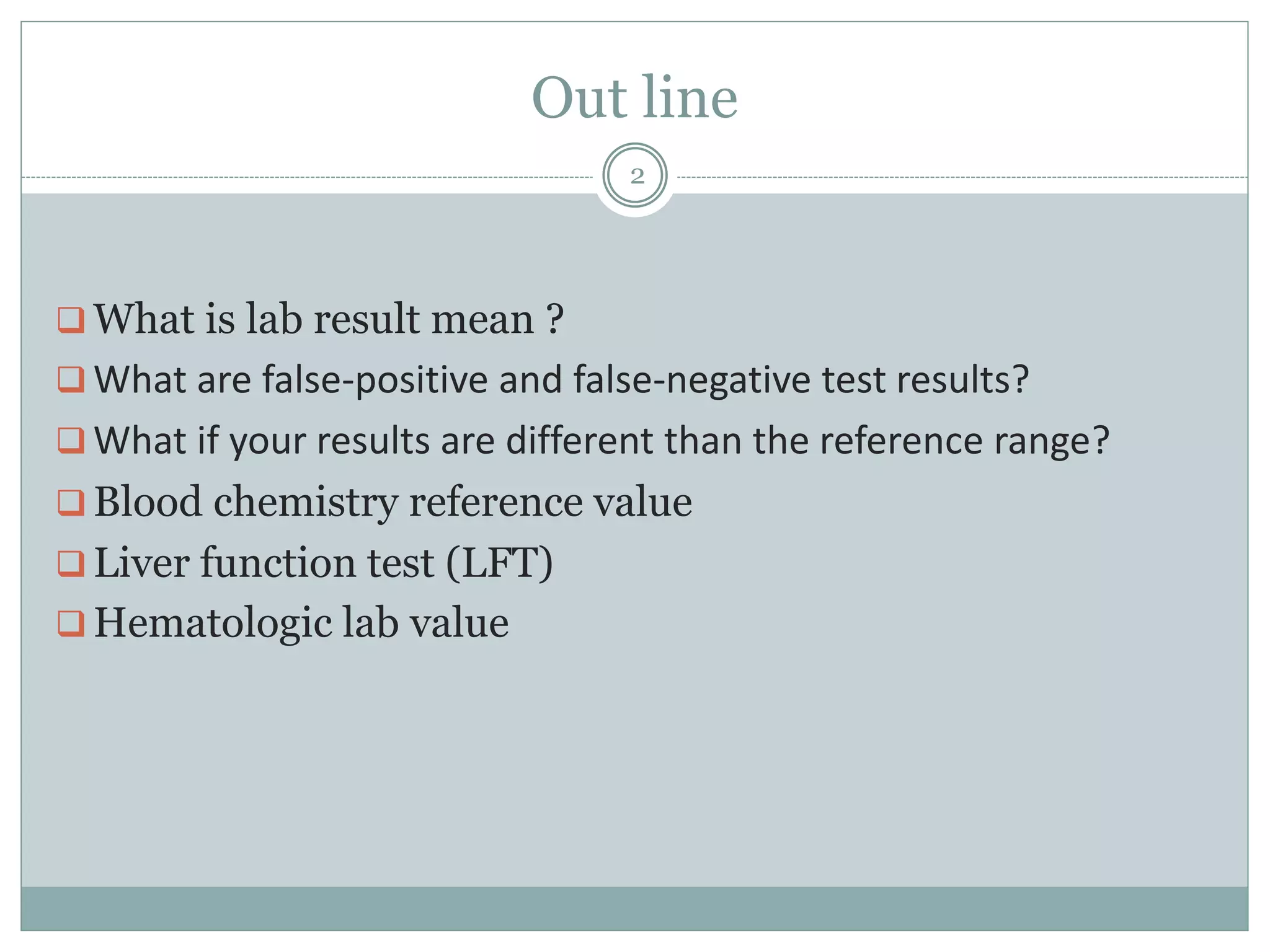 Interpretation of clinical laboratory test | PPTX
