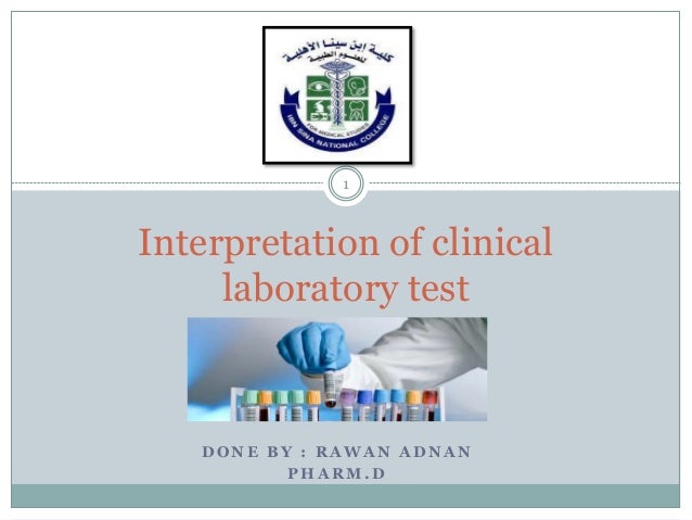 Interpretation Of Clinical Laboratory Test