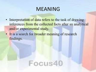 Interpretation of data Research Methodolgy