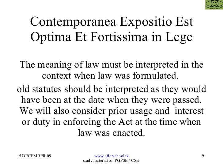 Interpretation of law