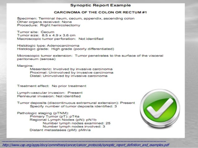 Interpretation of pathology report