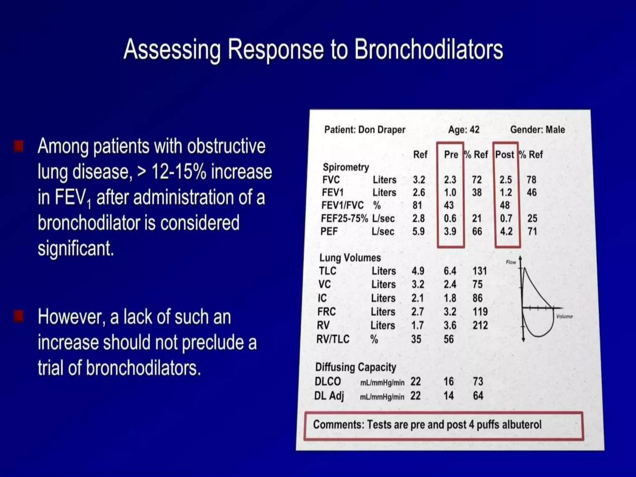 Interpretation of Pulmonary Function Test | PPTX | Lung and Respiratory ...
