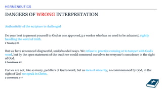 Interpretation of Scripture, Word of God | PPT