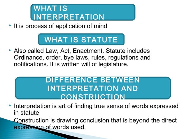 Interpretation of statute