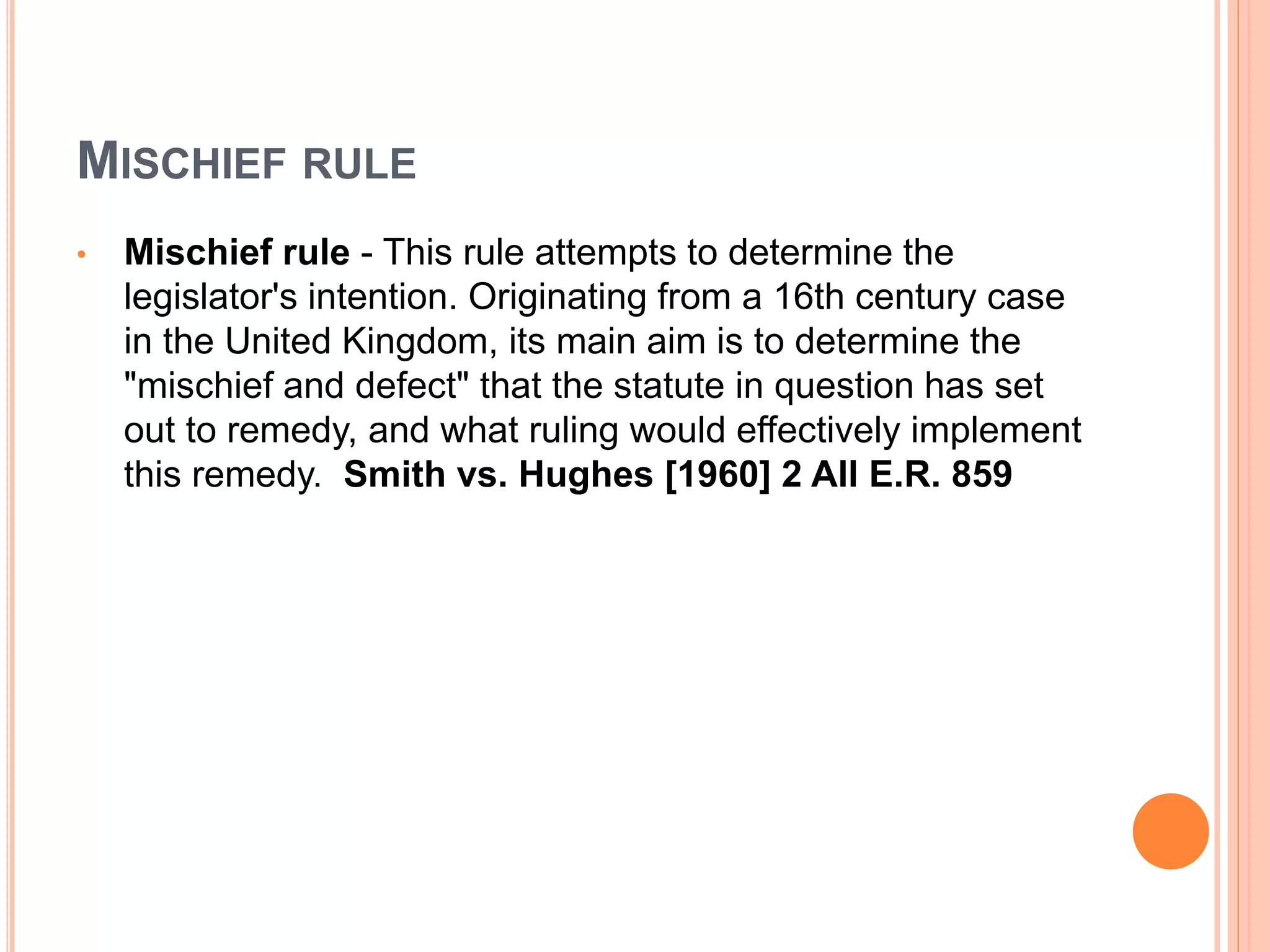 Rules of statutory Interpretation | PPTX
