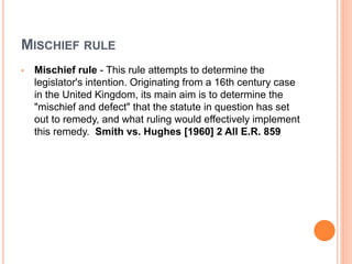 Rules of statutory Interpretation 