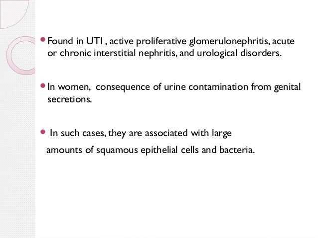 How do squamous cells get in urine?