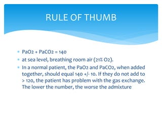 Acceptable Pao2 Arterial Blood Gases an Inigma | PPTX