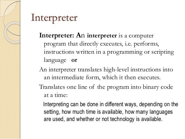 Interpreter