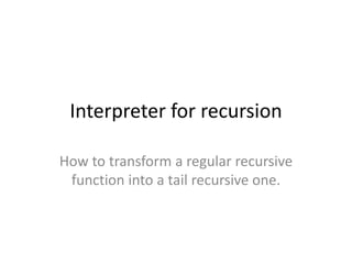 Recursion transformer | PPT