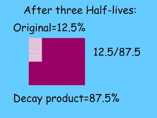 G. The decay of the parent atoms in a sample to daughter atoms is a _________ process…  random 