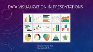 DATA VISUALIZATION IN PRESENTATIONS
Instructor: Nusrat Huda
Presentation Skills
 