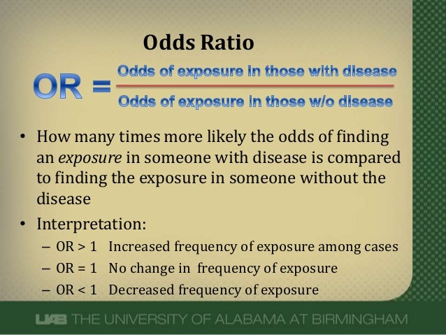 What Does An Odds Ratio Or Relative Risk Mean