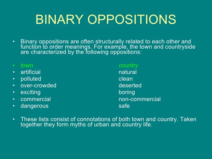 binary opposition definition media