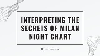 INTERPRETING THE
SECRETS OF MILAN
NIGHT CHART
chartkalyan.org
 