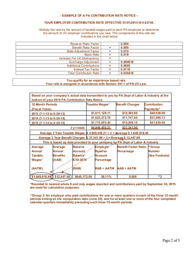 Interpreting your pennsylvania unemployment compensation (uc) contrib…