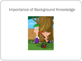 Importance of Background Knowledge
 
