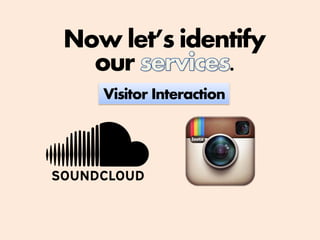 Now let’s identify
our .
Visitor Interaction
 