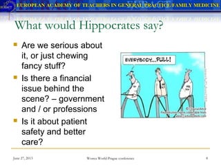 Interprofessional collaboration and education wonca 2013 | PPT