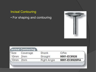 Incisal Contouring
• For shaping and contouring
 