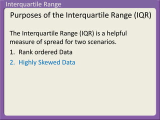 Iqre Examples Inter quartile range | PPTX