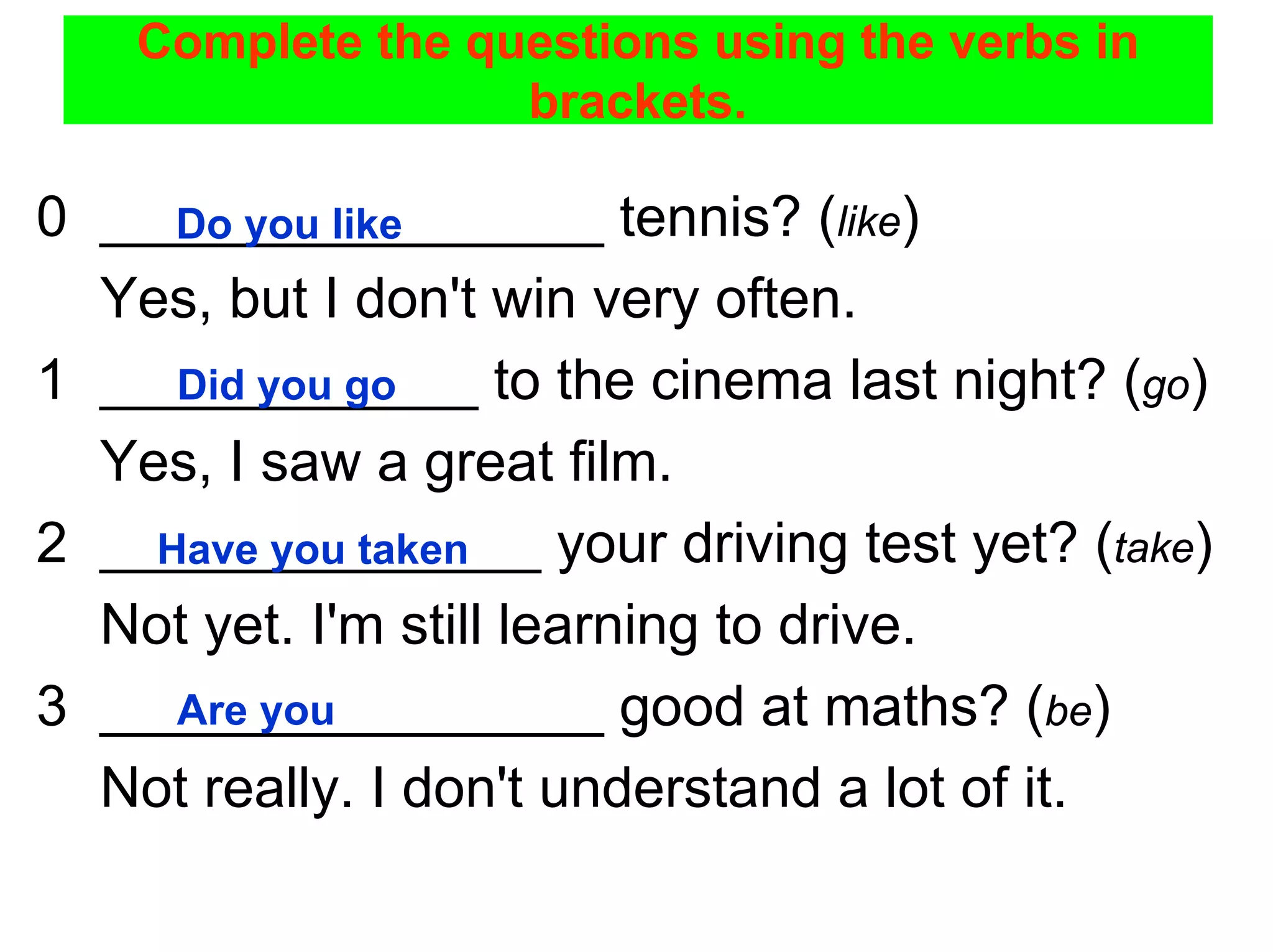 Interrogatives | PDF